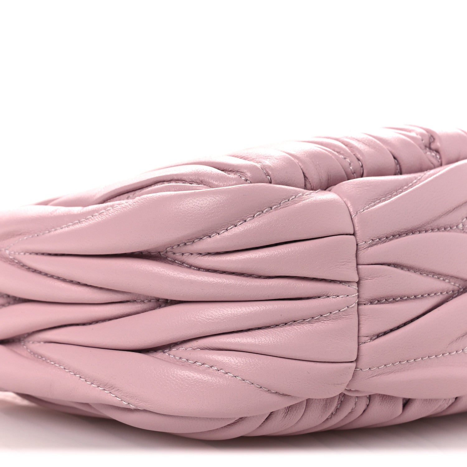 Miu Miu Nappa Matelasse Small Wander Hobo Alabaster Pink 9 of 10