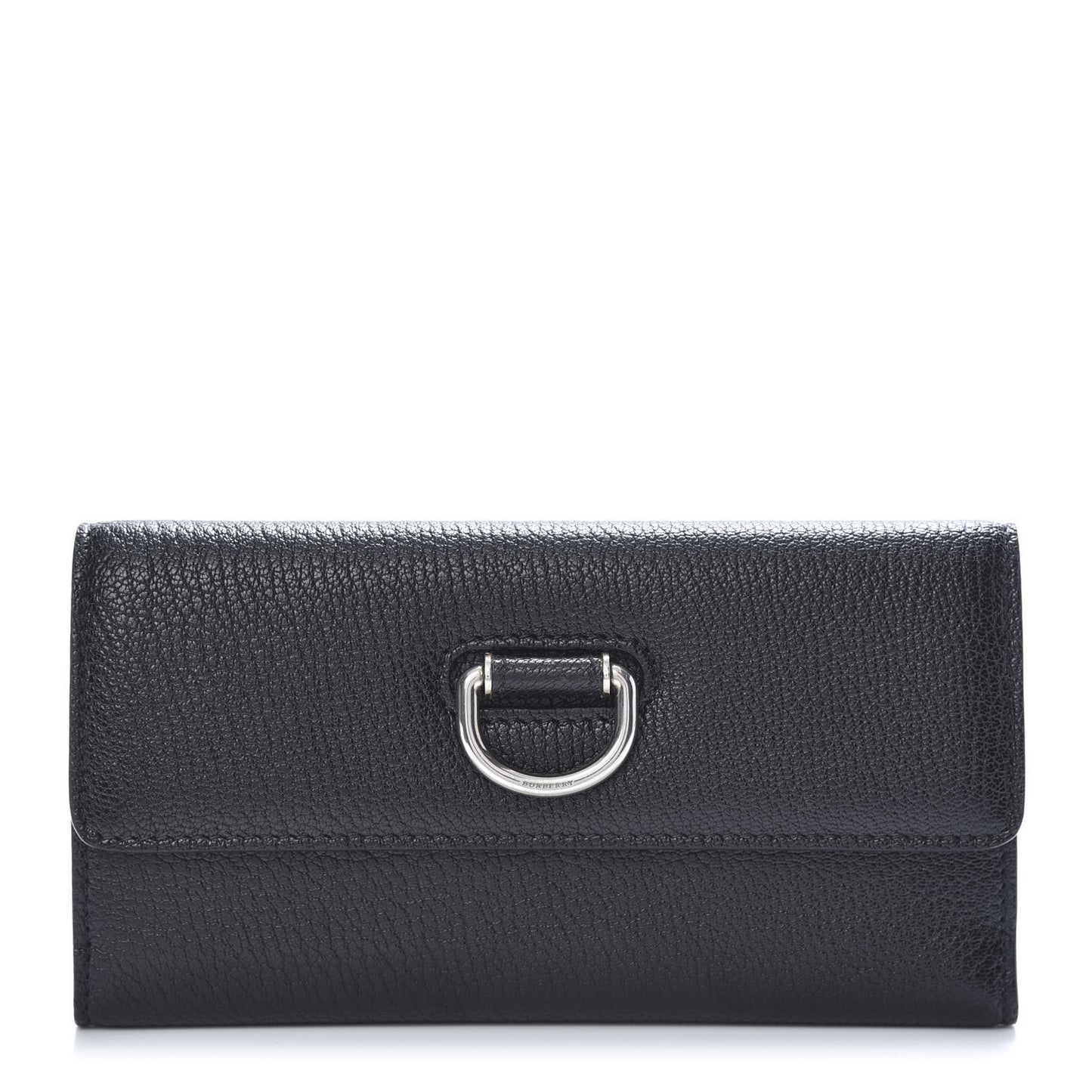 Goatskin D-Ring Continental Wallet Black