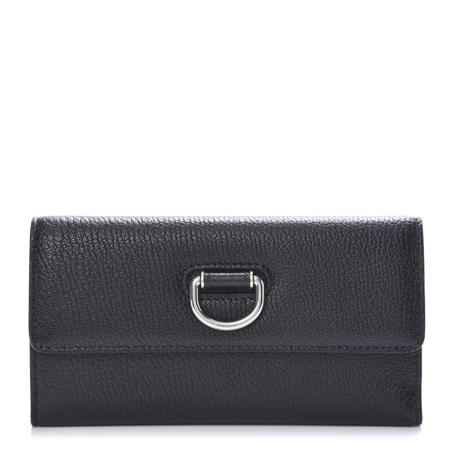 Burberry Goatskin D-Ring Continental Wallet Black 1 of 7