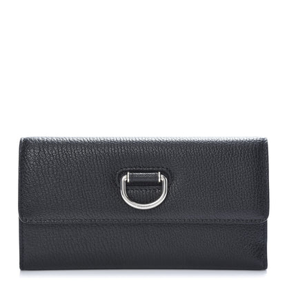 Burberry Goatskin D-Ring Continental Wallet Black 1 of 7