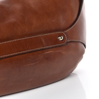 Gucci Calfskin Bamboo Horsebit Hobo Brown 18 of 19