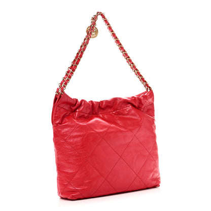 Chanel Shiny Calfskin Quilted Small Chanel 22 Red 4 of 12