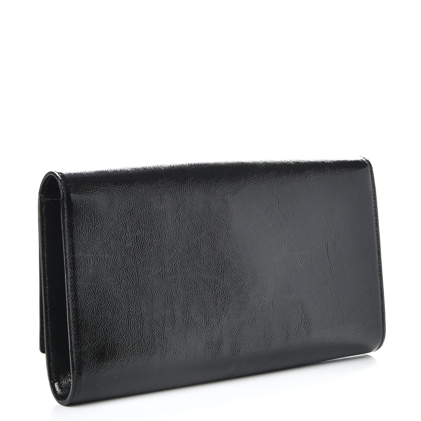 Textured Patent Monogram Large Belle De Jour Clutch Black