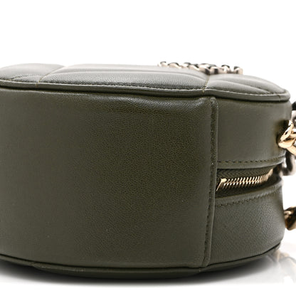 Chanel Lambskin Quilted Chanel 19 Round Clutch With Chain Khaki 10 of 10