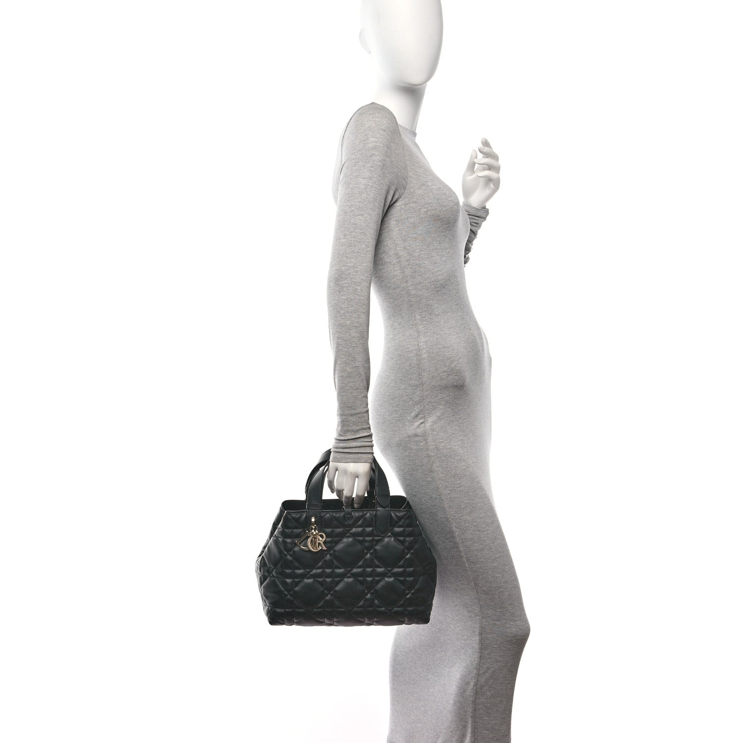 Christian Dior Calfskin Macrocannage Medium Toujours Black 2 of 11