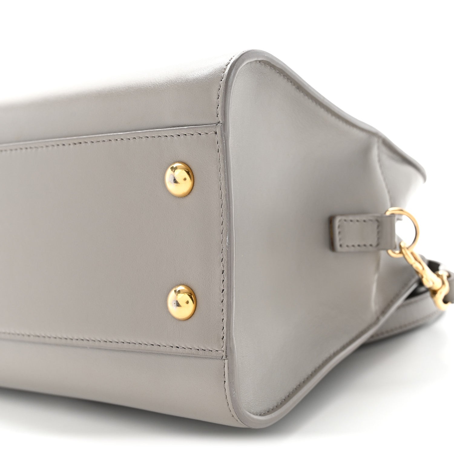 Saint Laurent Calfskin Monogram Baby Cabas Fog 10 of 11