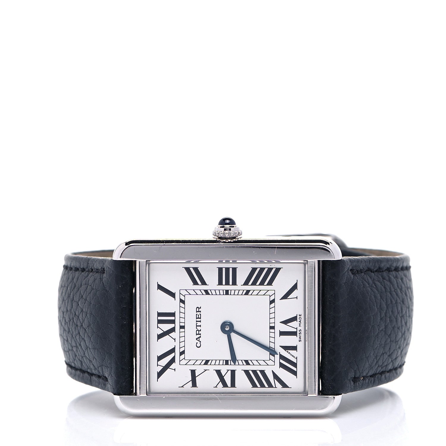 Cartier Stainless Steel Calfskin 27mm Tank Solo Quartz Watch 2 of 7