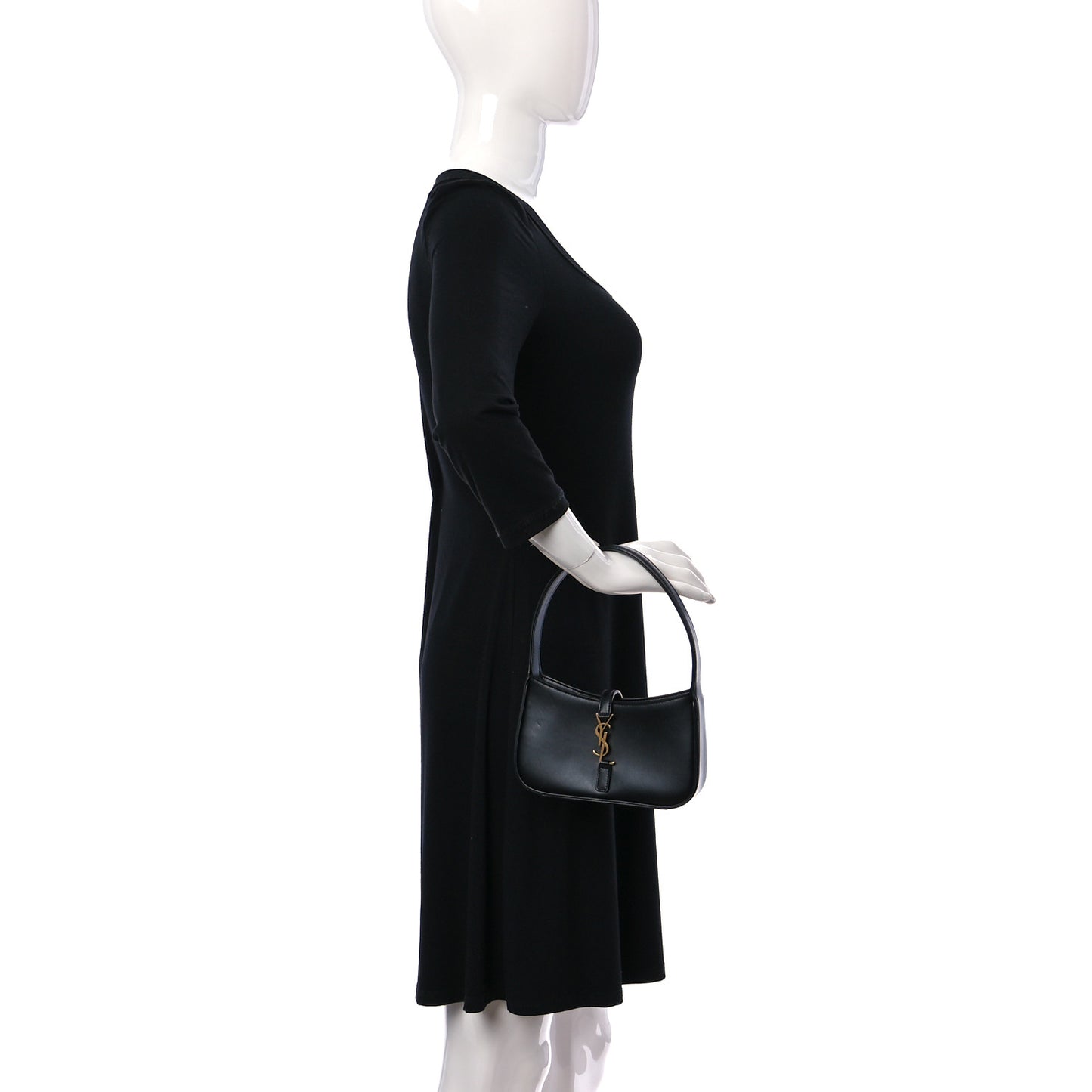 Smooth Calfskin Le 5 A 7 Mini Hobo Black
