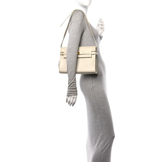 Smooth Calfskin Manhattan Shoulder Bag Crema Soft