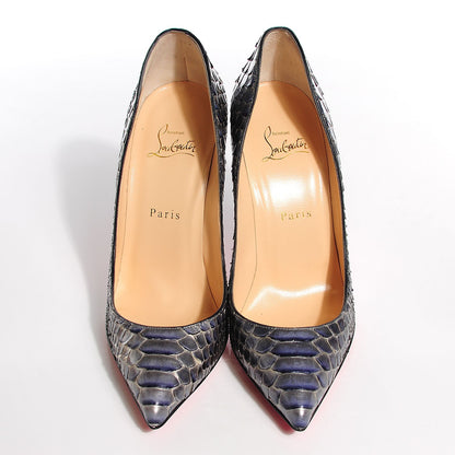 Christian Louboutin Python Armure Pigalle Follies 100 Pumps 39 Eclipse 2 of 6