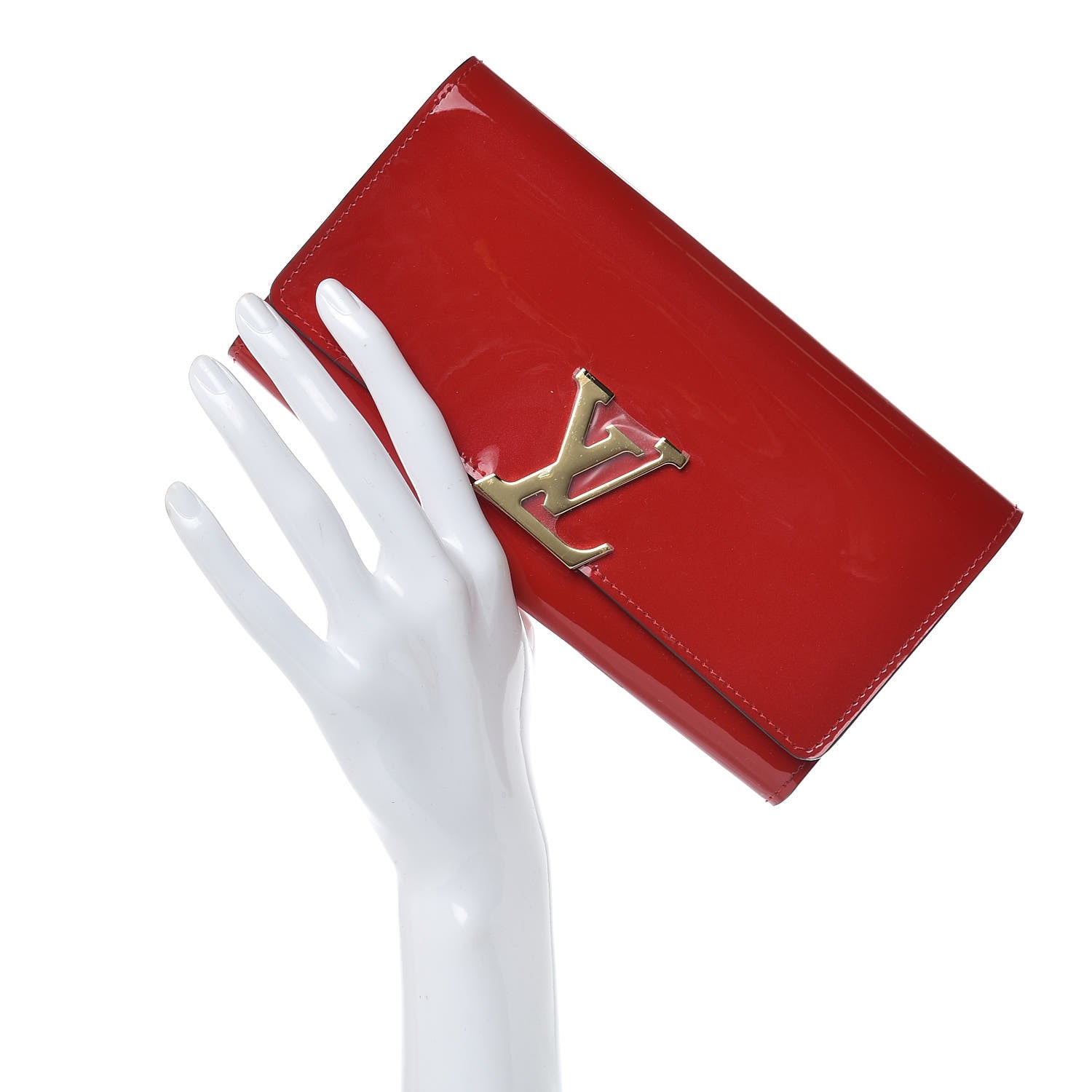 Louis Vuitton Patent Louise Wallet Cherry 2 of 9