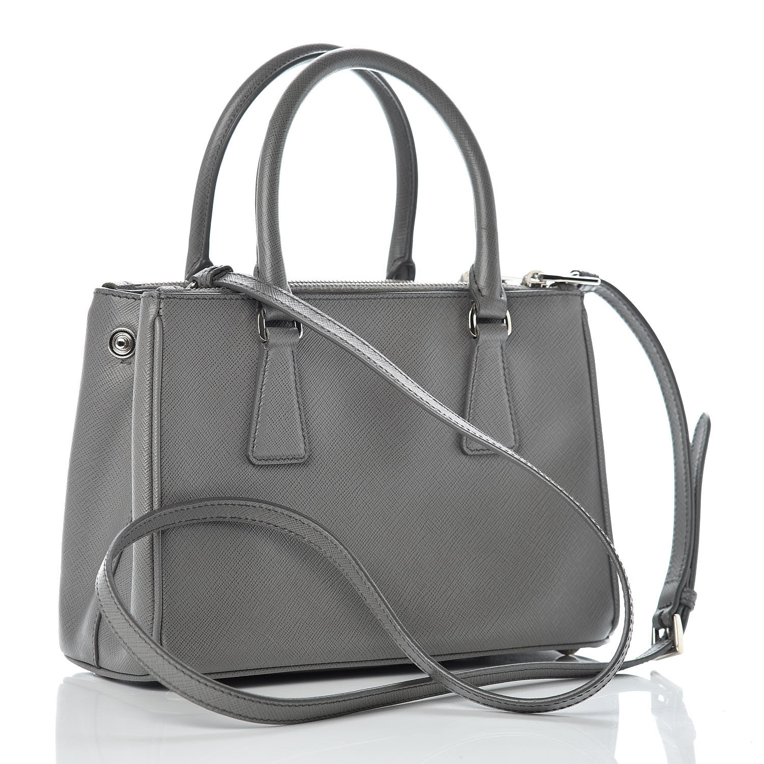 Prada Saffiano Mini Galleria Double Zip Tote Marmo 3 of 10