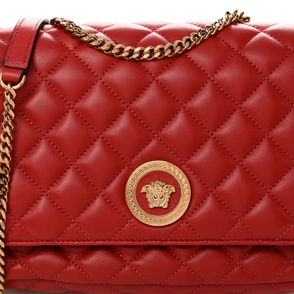 Versace Nappa Quilted Medusa Chain Crossbody Red 7 of 9