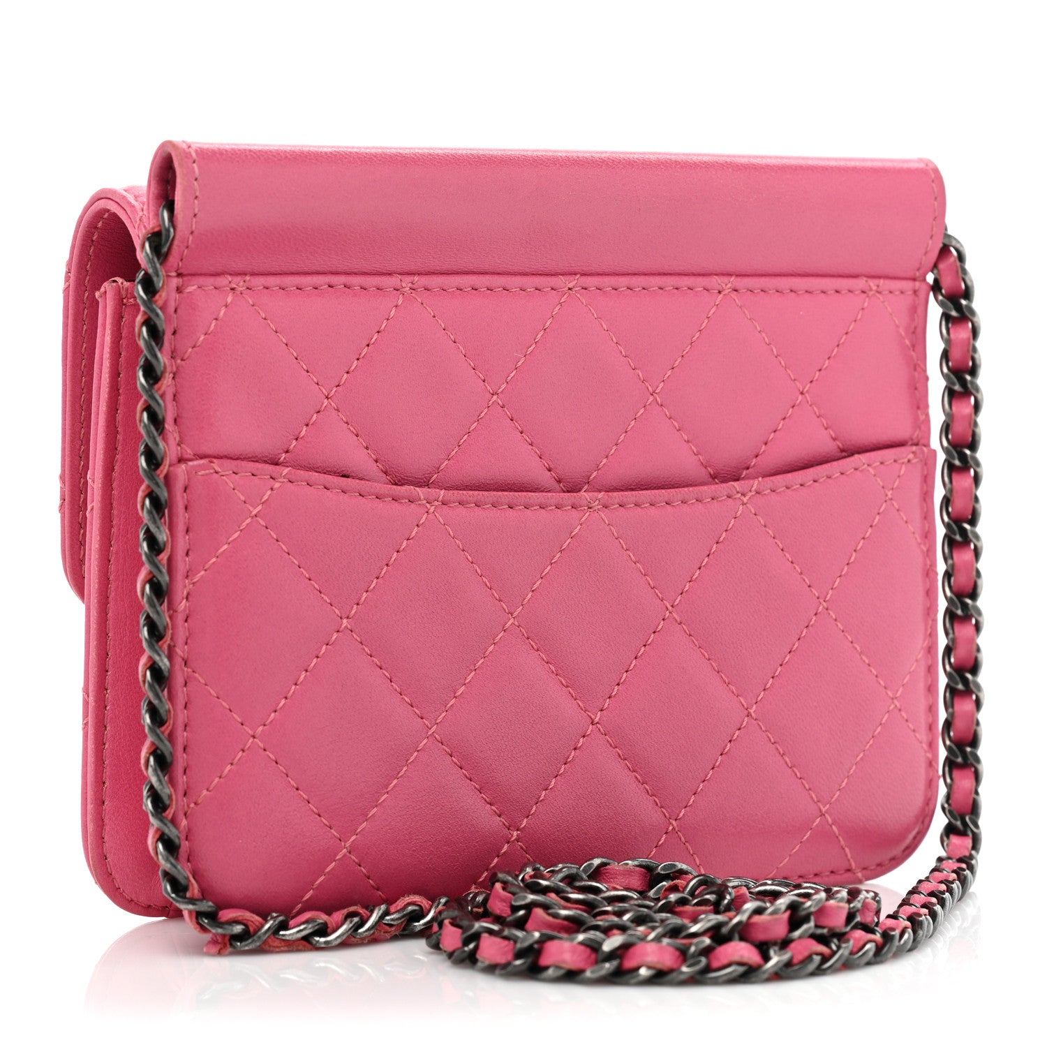 Chanel Lambskin Quilted Mini Crossing Times Flap Pink 3 of 16