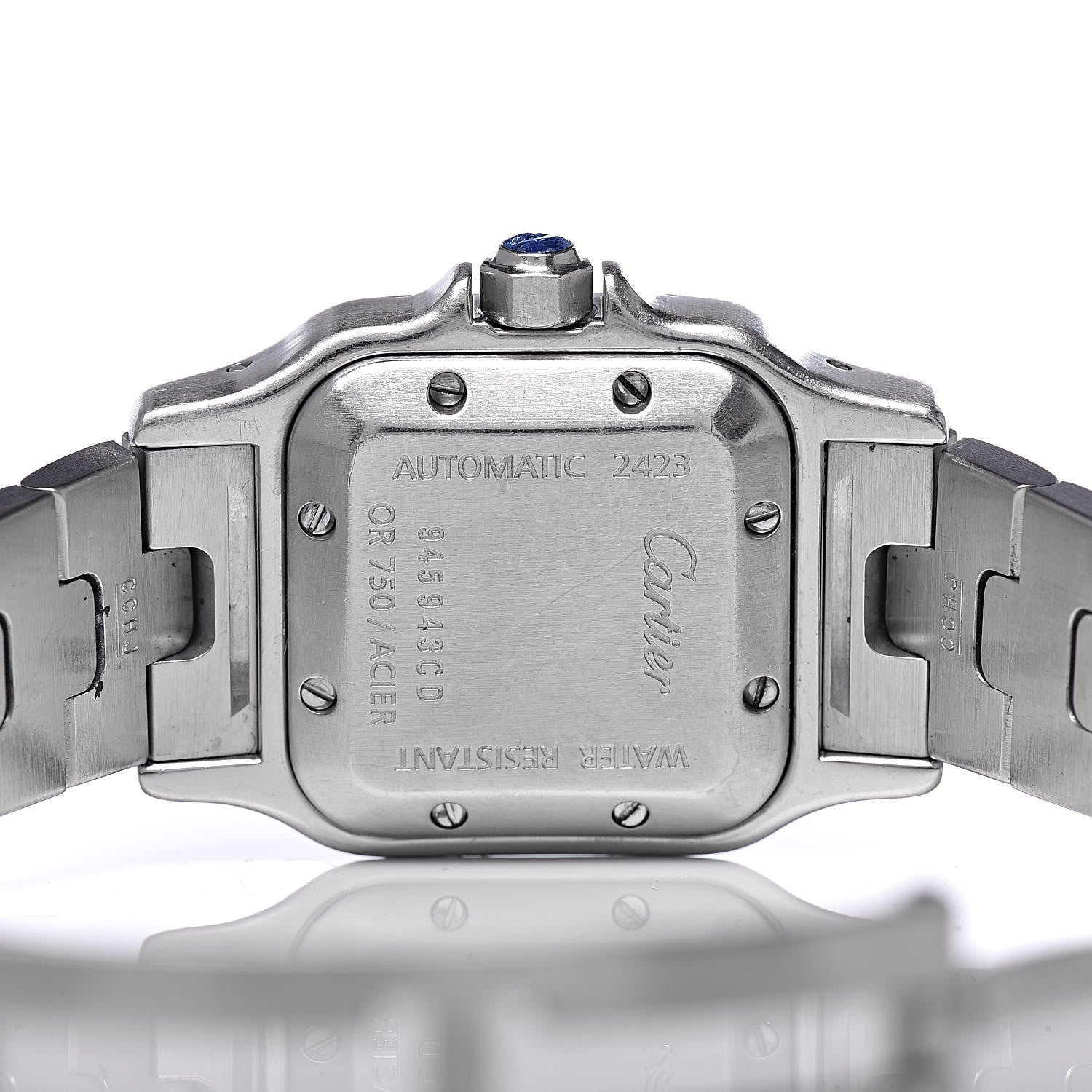 Cartier Stainless Steel 18K Yellow Gold 24mm Santos De Cartier Galbee Automatic Watch 5 of 9