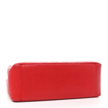 Chanel Caviar Quilted Grand Shopping Tote GST Red 4 of 11