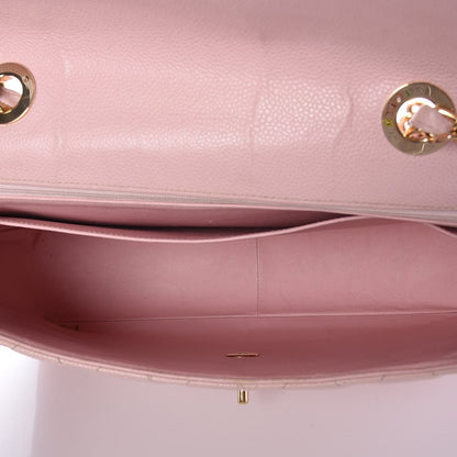 Chanel Caviar Jumbo Single Flap Pink 6 of 12