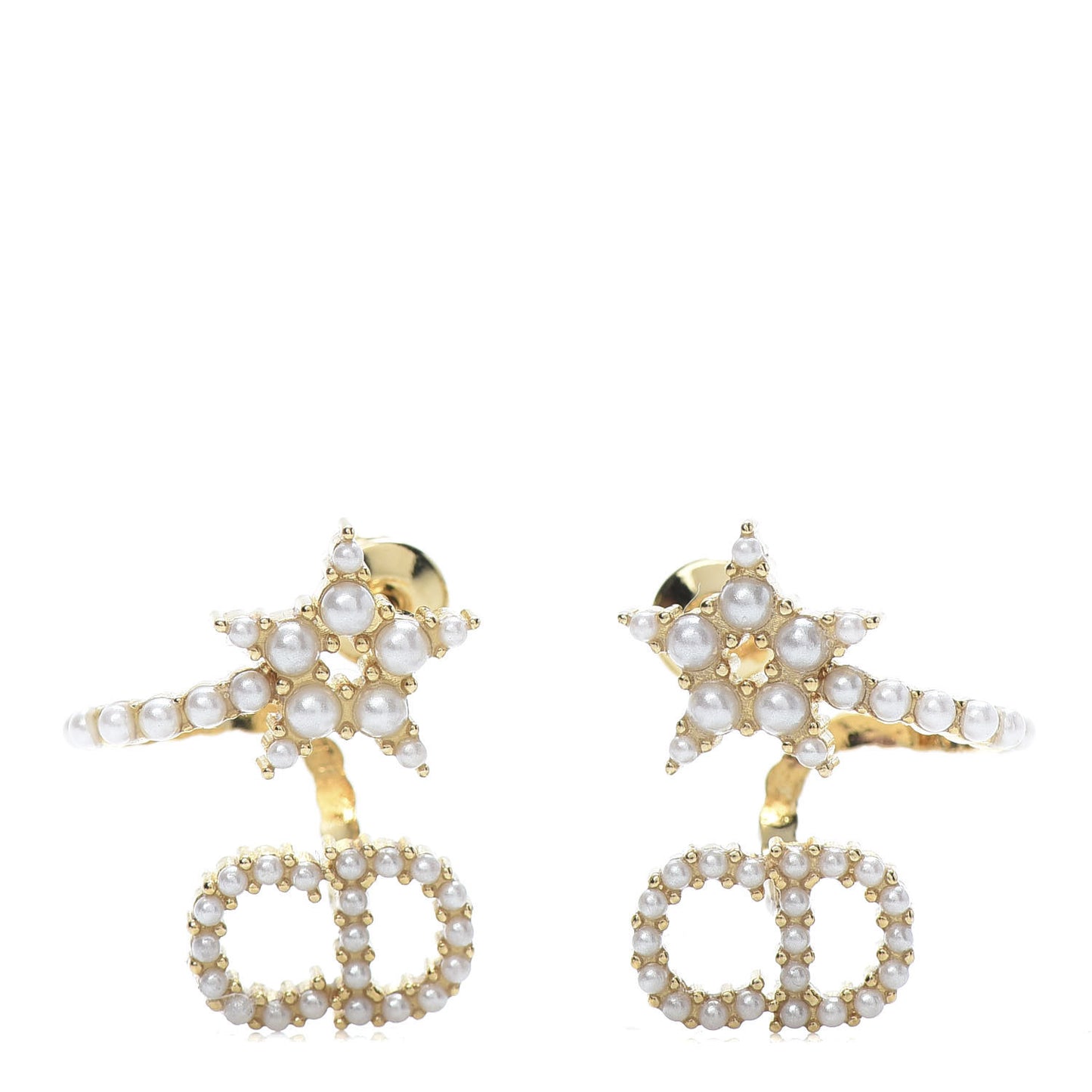 Crystal Clair D Lune Wrap Around Earrings Gold