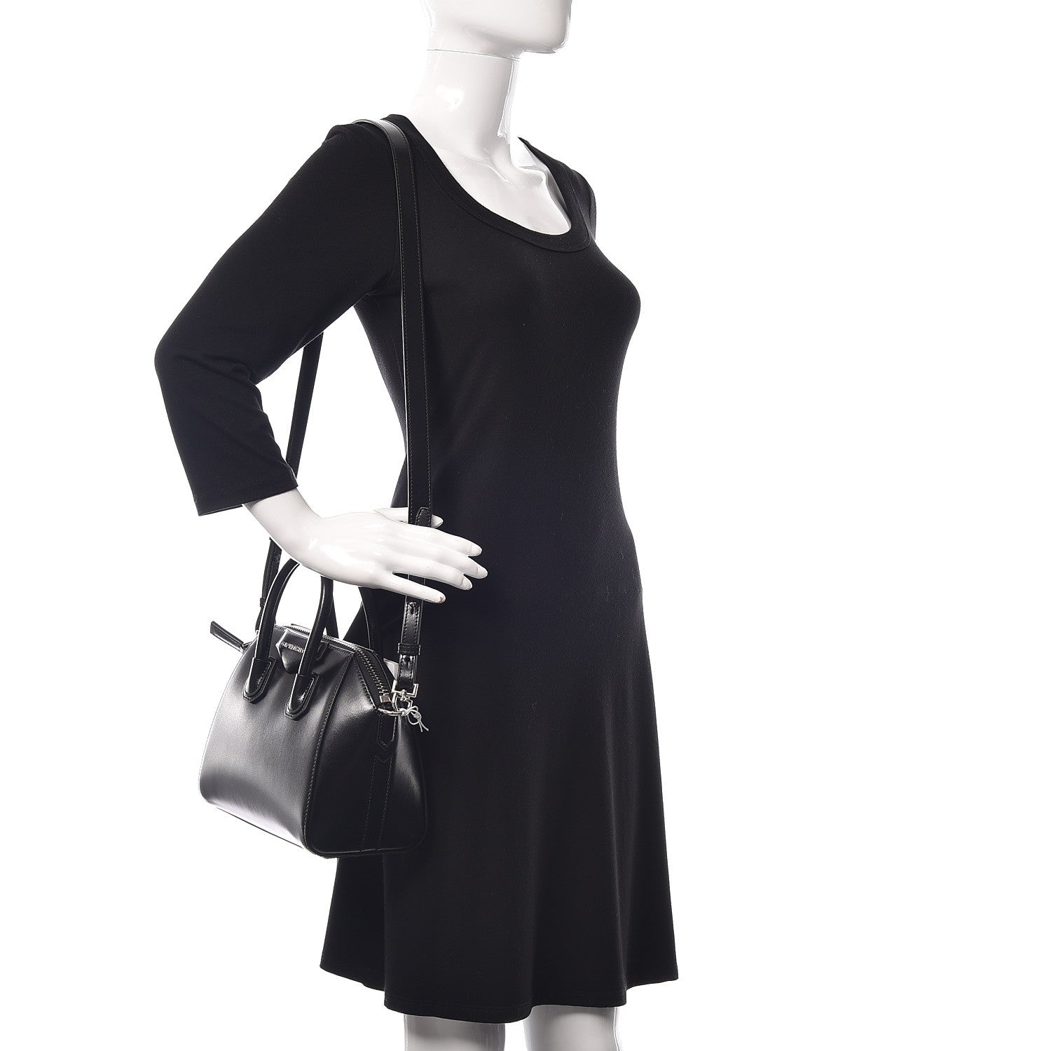 Givenchy Shiny Lord Calfskin Mini Antigona Black 2 of 9