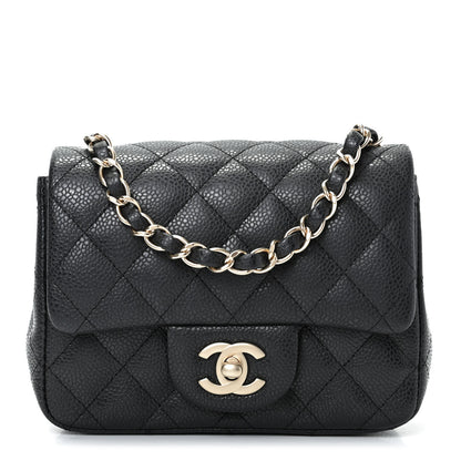 Chanel Pearly Caviar Quilted Mini Square Flap Black 1 of 10
