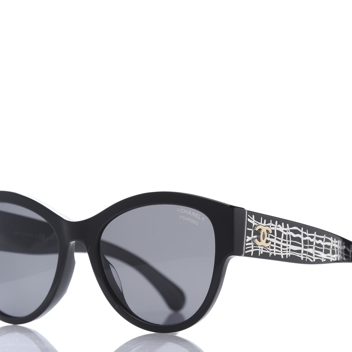 Acetate Polarized Pantos Sunglasses 5434 Black