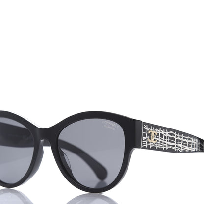 Chanel Acetate Polarized Pantos Sunglasses 5434 Black 8 of 9