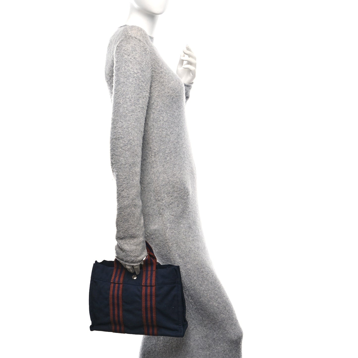 Canvas Tout Fourre PM Navy Brown
