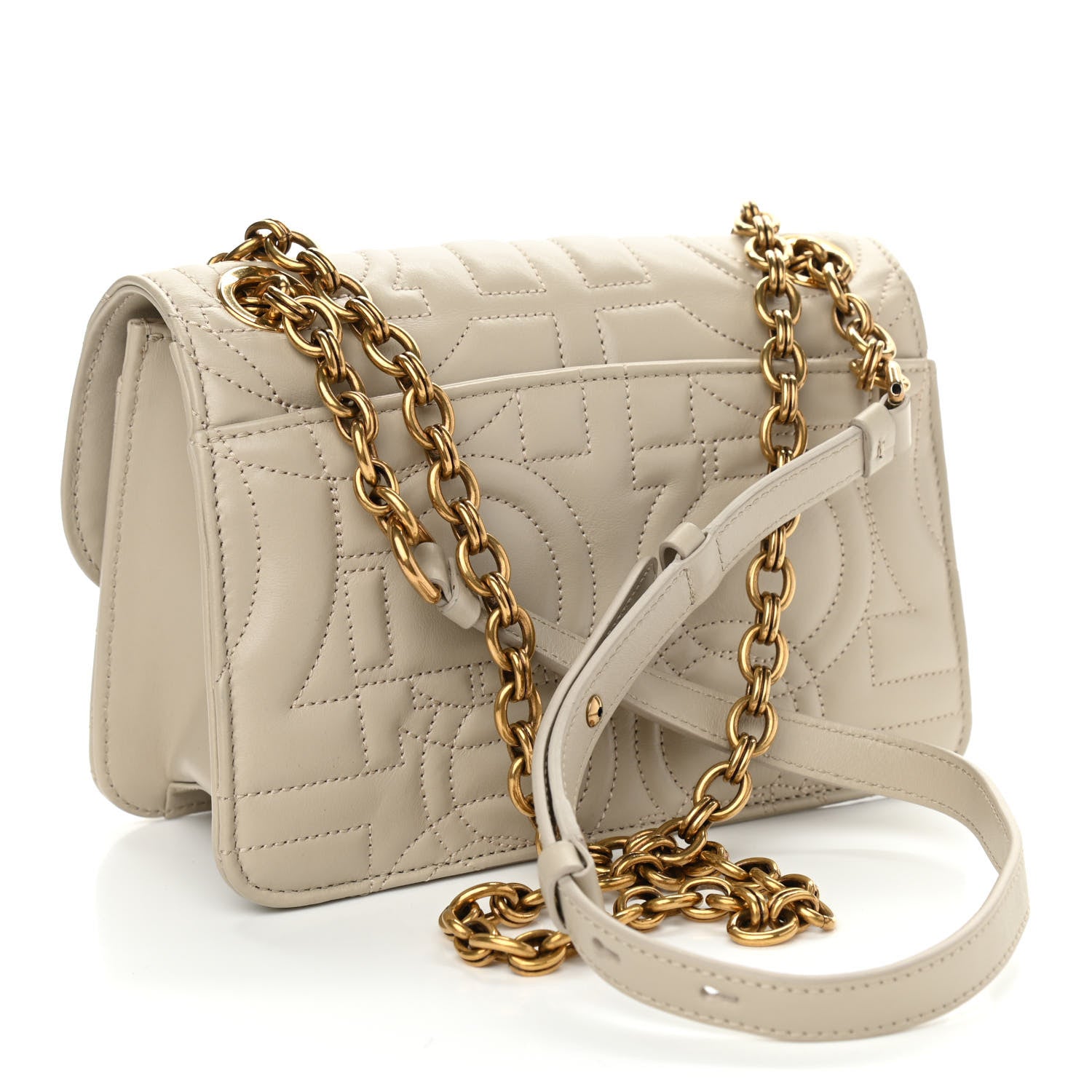 Salvatore Ferragamo Calfskin Quilted Gancini Flap Bag Peony 3 of 12