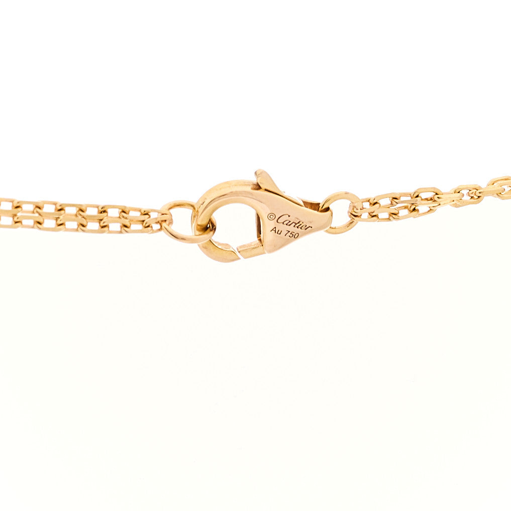 Cartier 18K Pink Gold 2 Diamond LOVE Necklace 5 of 5