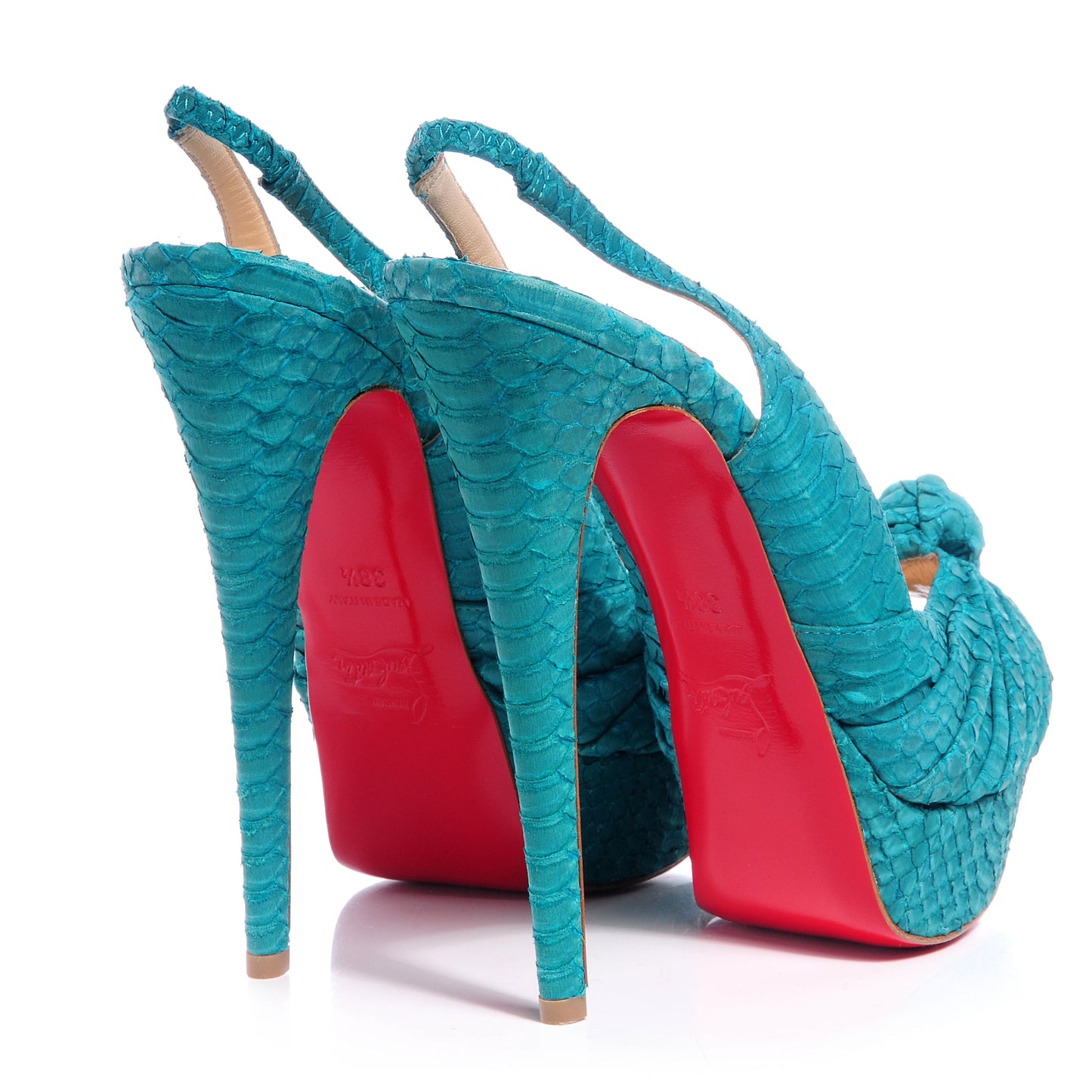 Pitone Python Miss Benin 160 Pumps 38.5 Turquoise