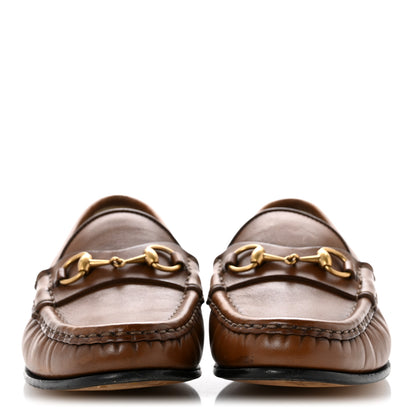 Gucci Betis Glamour Calfskin Womens 1953 Horsebit Loafers 37.5 Brown Sugar 3 of 10