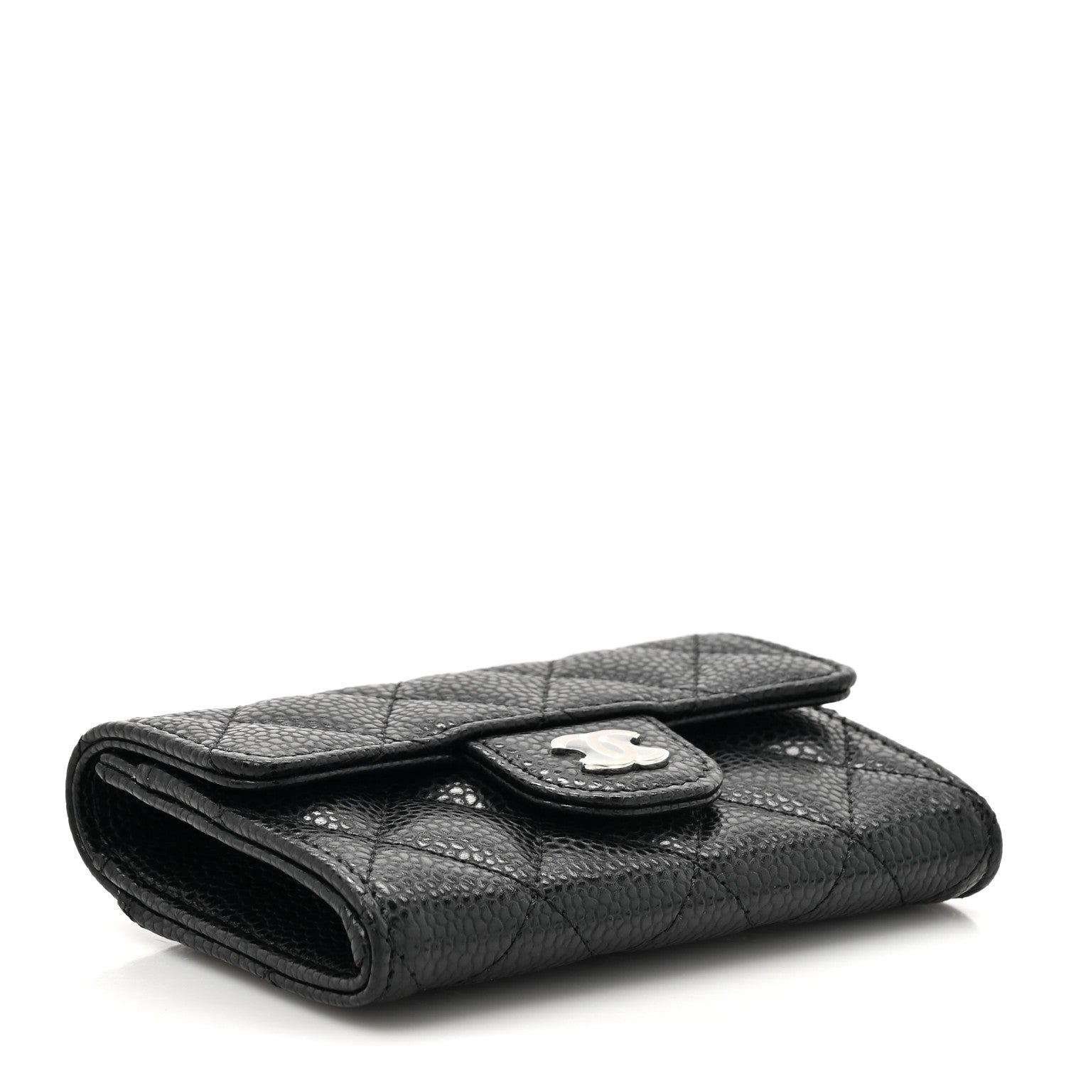 Chanel Caviar Quilted Flap Card Holder Wallet Black 4 of 8