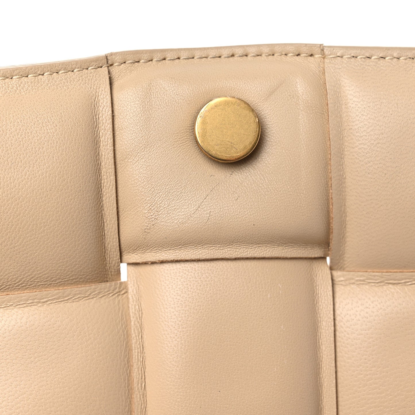 Nappa Maxi Intreccio Padded Cassette Crossbody Bag Porridge