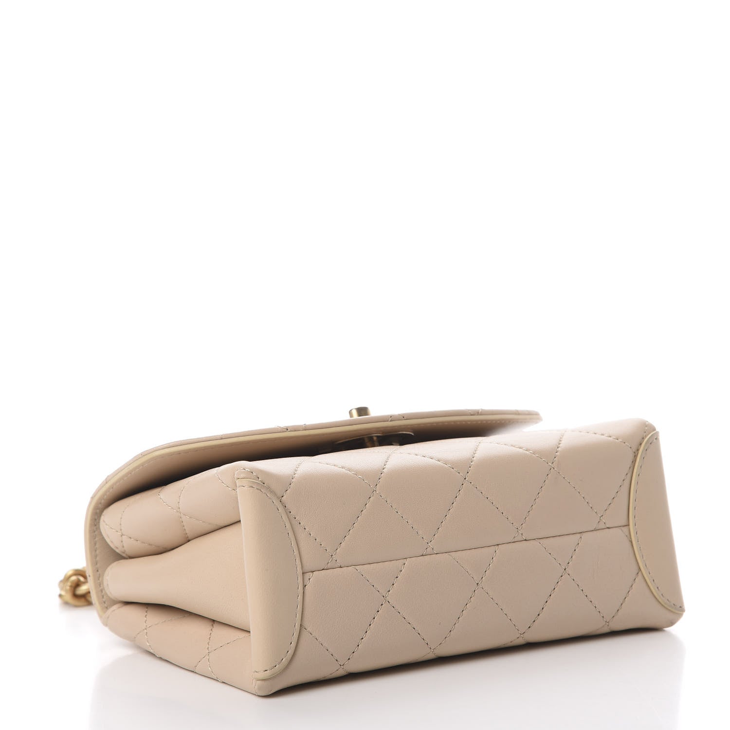 Chanel Lambskin Quilted Small Trendy Spirit Top Handle Bag Beige 3 of 10