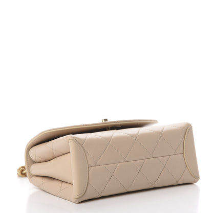 Chanel Lambskin Quilted Small Trendy Spirit Top Handle Bag Beige 3 of 10