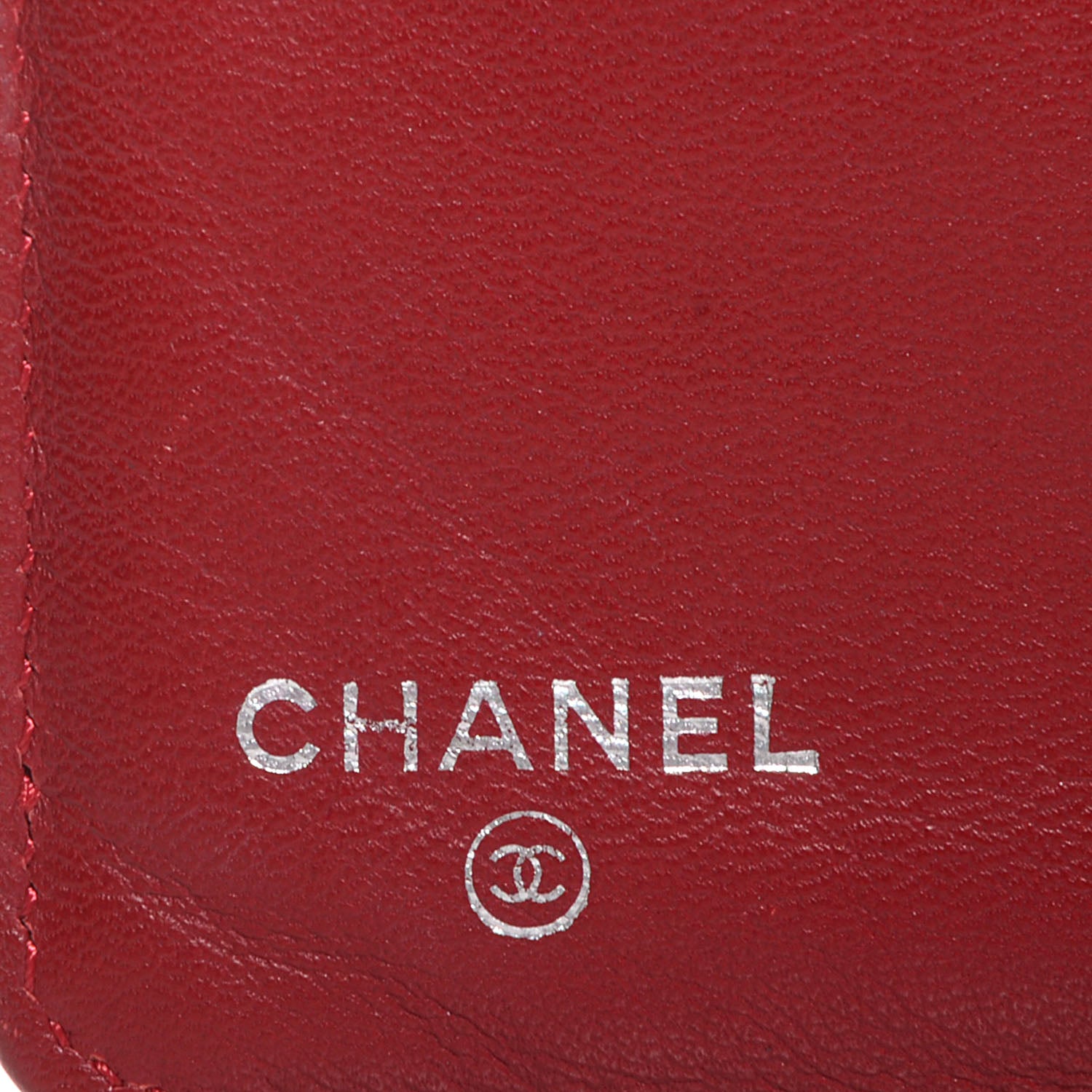 Chanel Patent Quilted Zip Pocket Wallet Red 6 of 8