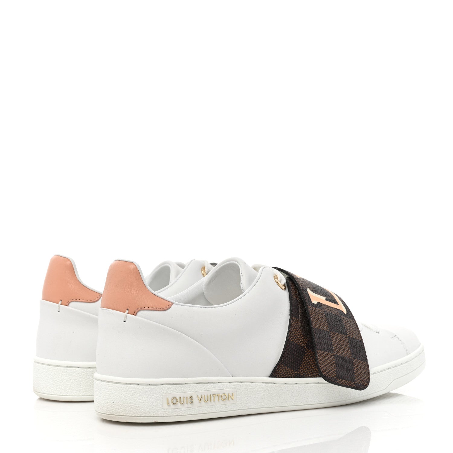 Louis Vuitton Damier Ebene Front Row Sneaker 39 White 4 of 9