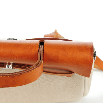Hermes Toile Vache Calfskin Herbag 30 PM Backpack Natural 8 of 14