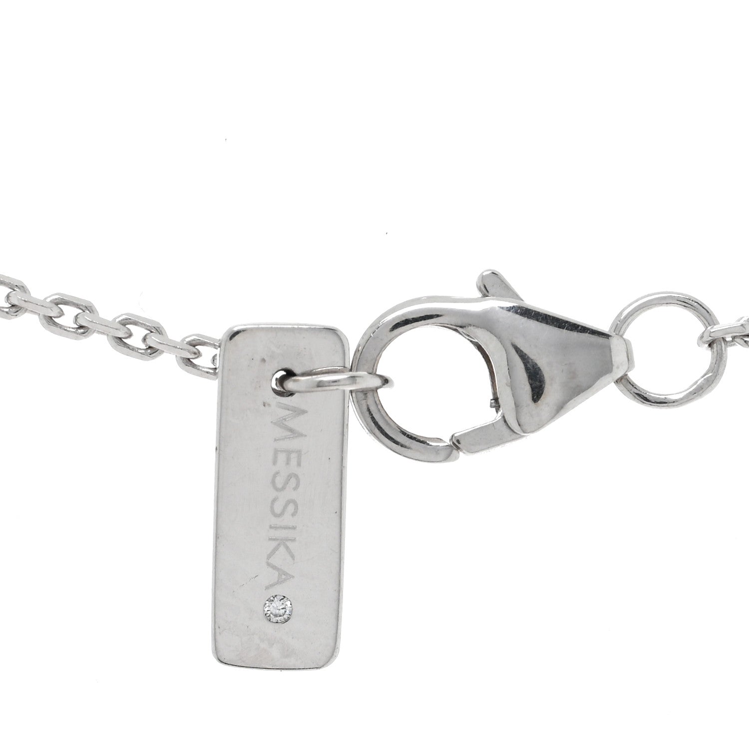 Messika 18K White Gold Diamond Baby Move Pave Necklace 4 of 4