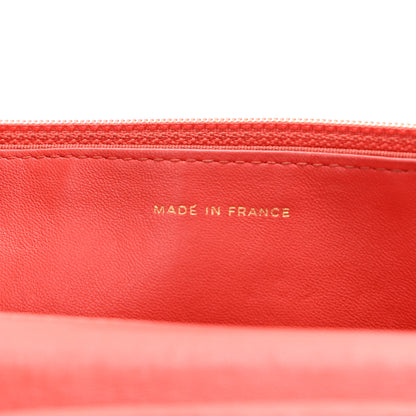 Chanel Lambskin Quilted Wallet On Chain WOC Light Red 7 of 16