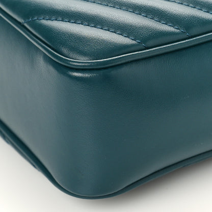 Saint Laurent Calfskin Matelasse Monogram Lou Camera Bag Sea Turquoise 8 of 9
