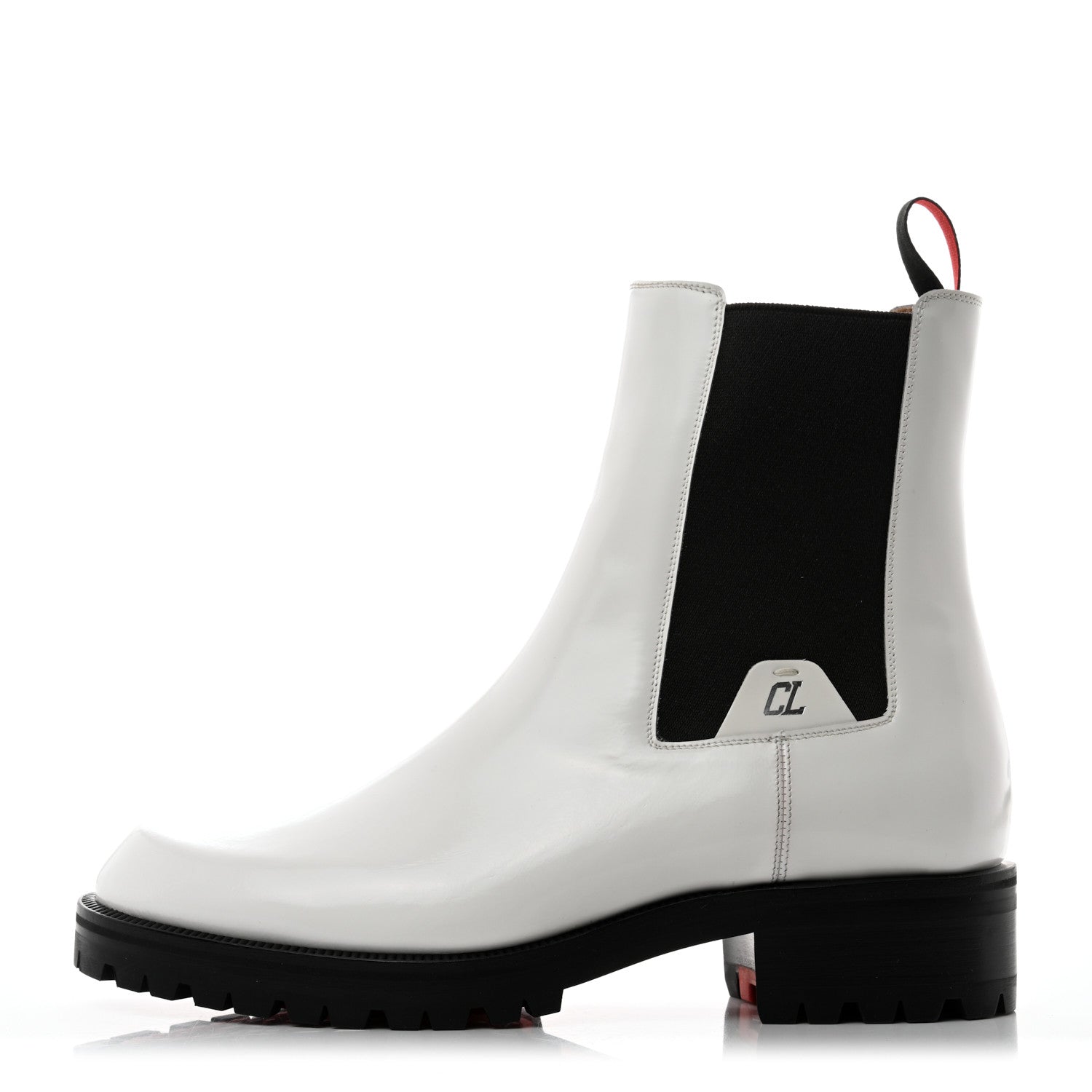 Christian Louboutin Calfskin Abrasivato Motok Flat Boots 40 White 1 of 8