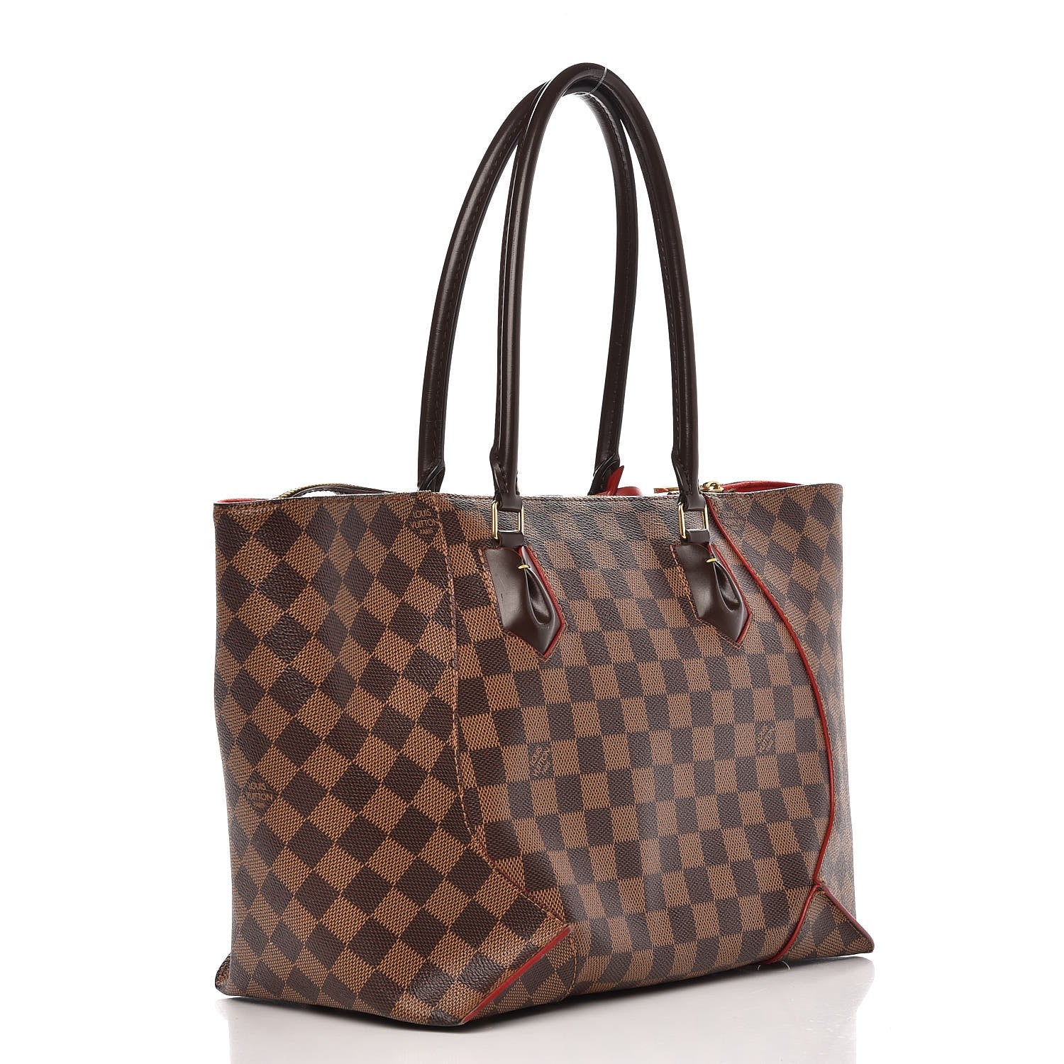 Louis Vuitton Damier Ebene Caissa Tote MM Cherry 3 of 13