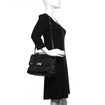 Balenciaga Grained Calfskin Le Dix Small Soft Cartable Black 2 of 9