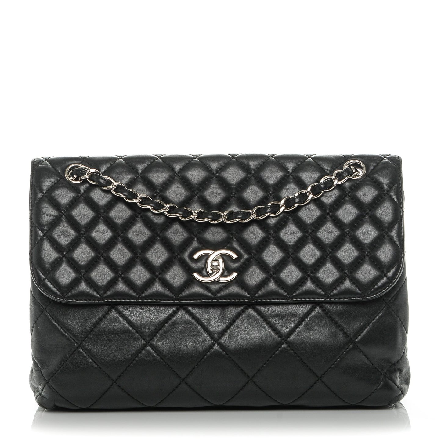 Calfskin Quilted In The Business Flap Bag Black