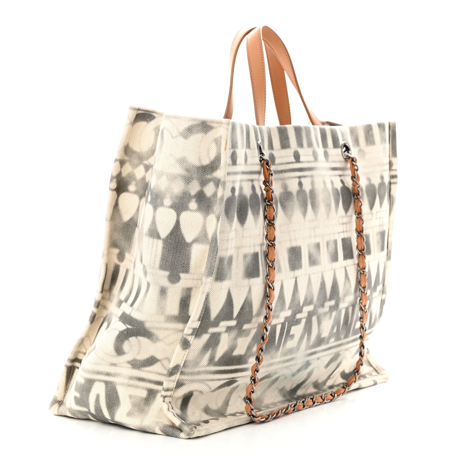 Chanel Canvas Large Iliad Shopping Tote Beige 3 of 14