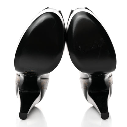 Louis Vuitton Calfskin Monogram Afterglow Platform Pumps 39 Black 5 of 7