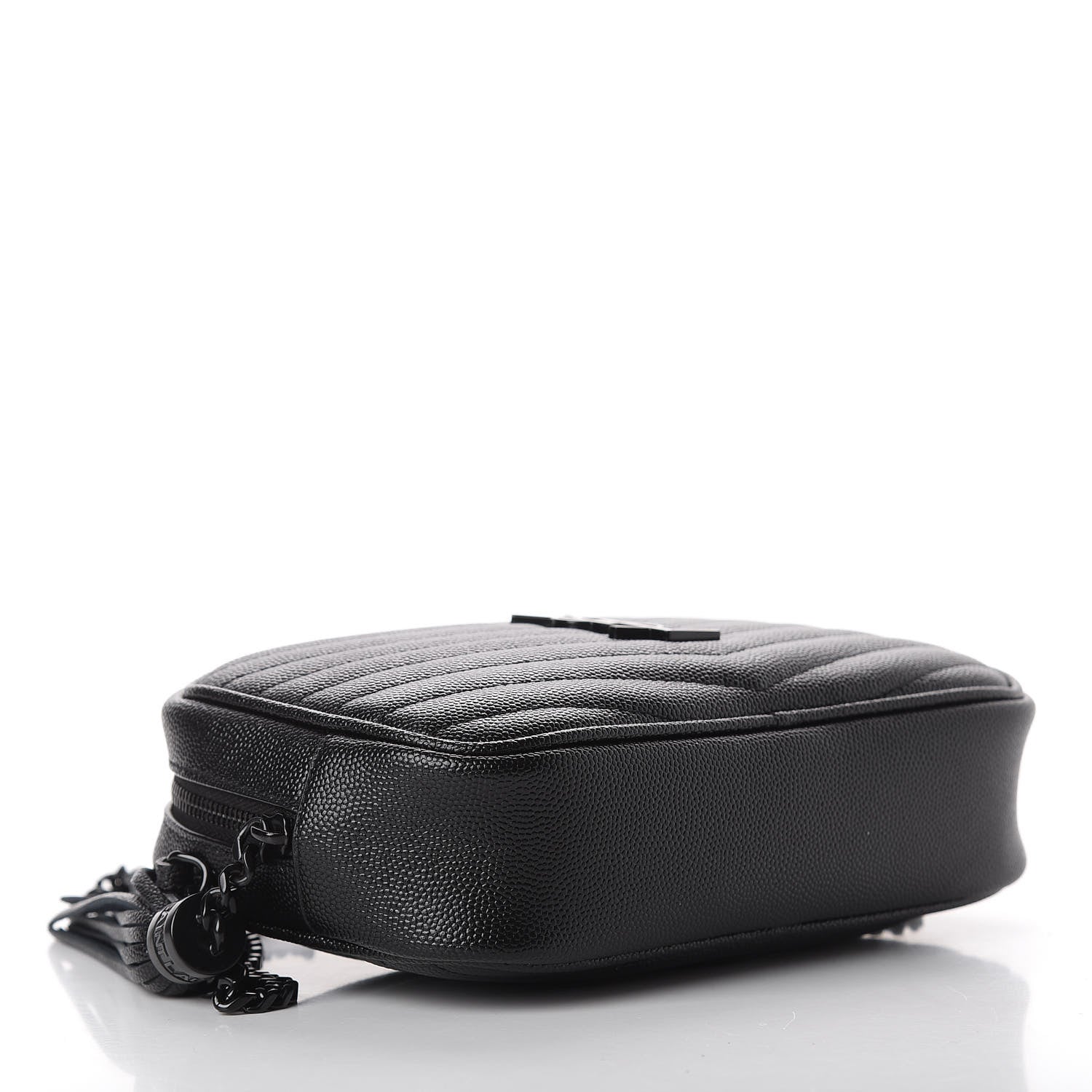 Saint Laurent Grain De Poudre Matelasse Monogram Mini Lou Camera Bag Black 4 of 12