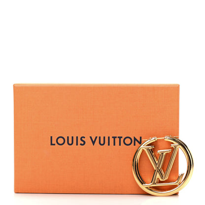 Louis Vuitton Metal Louise Hoop Earrings Gold 4 of 4