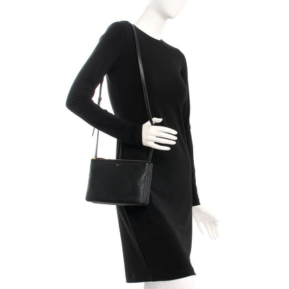 Celine Lambskin Small Trio Crossbody Bag Black 2 of 7
